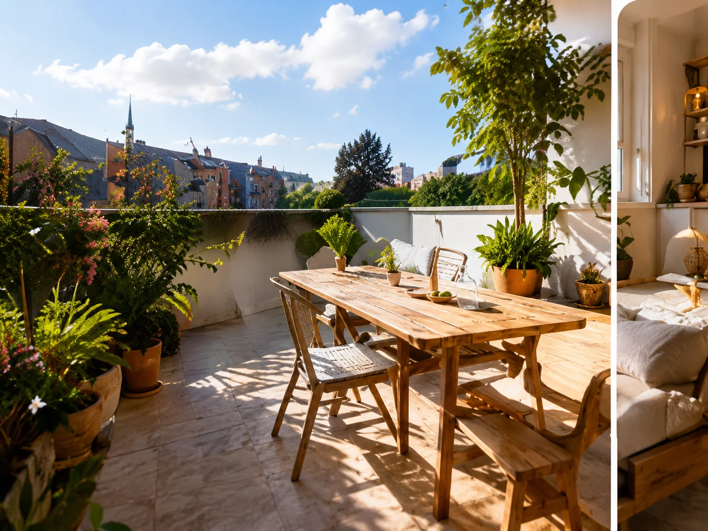 Terrasse d'un appartement à Strasbourg